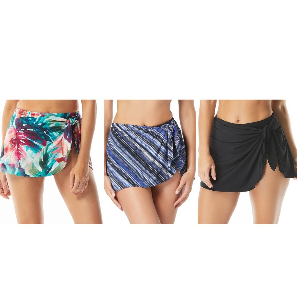NWT Coco Reef Women's Halo Sarong Skirt Floral Bikini Bottoms Size XL $90 LLL516